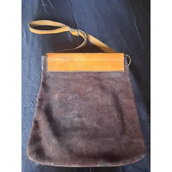 Vintage 1960's Hand Tooled Leather Hippie Purse - Picture 3 of 4